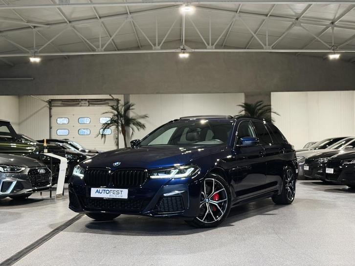 BMW 520i Touring M-Sport PRO Tanzanitblauw - Garantie, Auto's, BMW, Bedrijf, Te koop, 5 Reeks, ABS, Achteruitrijcamera, Adaptieve lichten