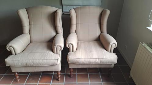 Eenpersoonszetel, Huis en Inrichting, Fauteuils, Zo goed als nieuw, Hout, Stof, 75 tot 100 cm, 75 tot 100 cm, Ophalen