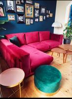 Retro Zetel/sofa met chaise longue en conische pootjes, Ophalen