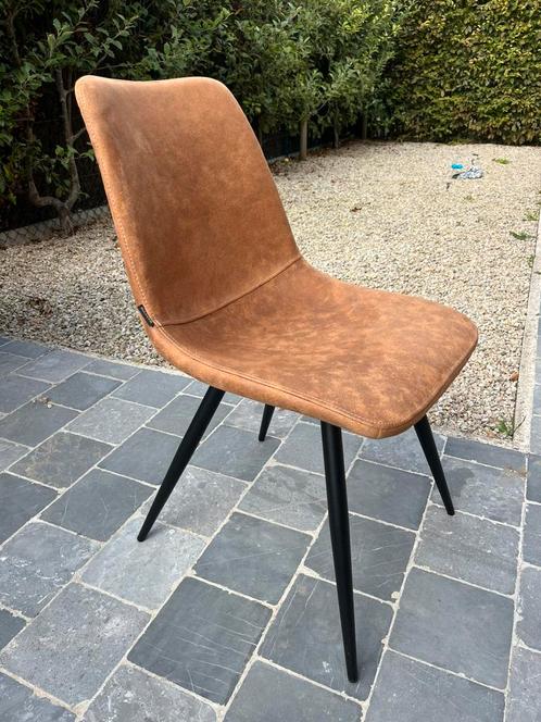 6 camelkleurige stoelen eetkamer, Huis en Inrichting, Stoelen, Gebruikt, Vijf, Zes of meer stoelen, Zwart, Ophalen