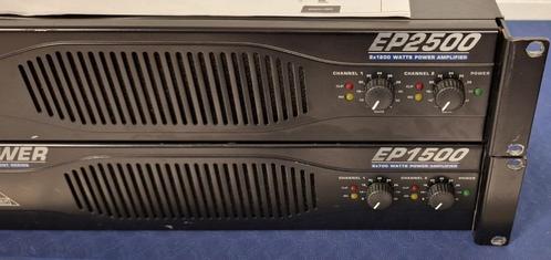 DJ-PA Versterkers Behringer EP2500 en EP1500, Muziek en Instrumenten, Versterkers | Keyboard, Monitor en PA, Gebruikt, P.A., 1000 watt of meer