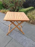 Teakhouten opklapbare tuintafel, Tuin en Terras, Ophalen, Nieuw, Vierkant, Teakhout