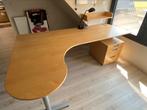 Bureau met bijbehorende ladeblok, Huis en Inrichting, Ophalen, Zo goed als nieuw, Bureau