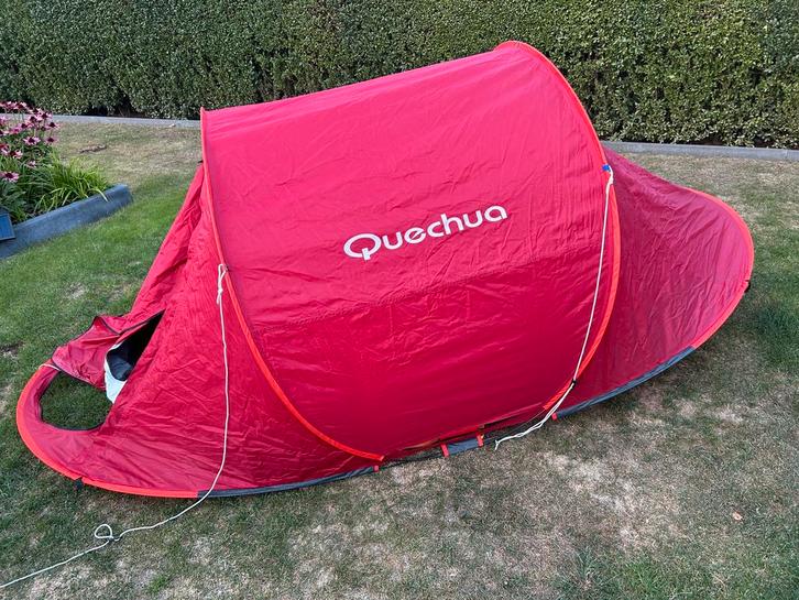 Pop-up tentje 2 personen Decathlon, Caravans en Kamperen, Tenten, tot en met 2, Zo goed als nieuw, Ophalen