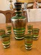 Vintage borrelglazen en fles, Ophalen