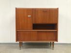 Vintage midcentury dressoir/highboard barkastje, Huis en Inrichting, Kasten | Dressoirs, Ophalen, Gebruikt, 100 tot 150 cm, Vintage