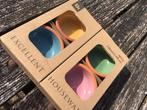 Set 4 pastelkleurige, ronde, terracotta schaaltjes, Huis en Inrichting, Keuken | Servies, Ophalen, Keramiek, Nieuw, Schaal of Schalen