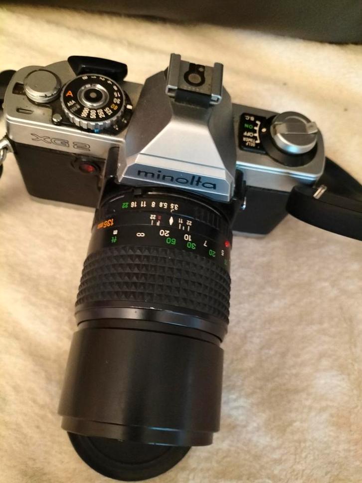 Minolta XG2 K24/36 F135, Audio, Tv en Foto, Fotocamera's Analoog, Zo goed als nieuw, Minolta, Ophalen of Verzenden