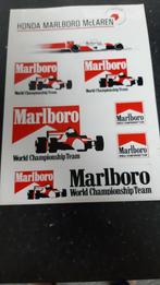 Stickers vel Marlboro Formule 1 team McClaren met info team, Verzamelen, Auto of Motor, Ophalen of Verzenden, Zo goed als nieuw