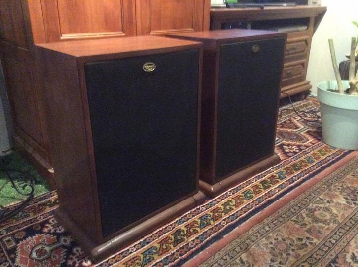 Stel retro luidsprekers jaren 60, Audio, Tv en Foto, Luidsprekerboxen, Gebruikt, Front, Rear of Stereo speakers, Minder dan 60 watt