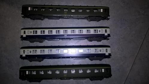 Lot Lima H0 SNCF DEV AO 4 Voitures couchettes B8c8, Hobby & Loisirs créatifs, Trains miniatures | HO, Comme neuf, Wagon, Lima