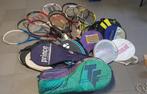 Lot de 11 raquettes de tennis + 11 housses + sac de transpor, Sports & Fitness, Tennis, Enlèvement, Utilisé, Balles