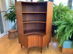 Mid-century Kempkes hoekkast teak Vintage, Antiek en Kunst, Ophalen