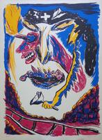 MARK KENNES / TYPISCHE FIGURATIE / KLEURZEEFDRUK / 76x56cm, Antiek en Kunst, Ophalen of Verzenden