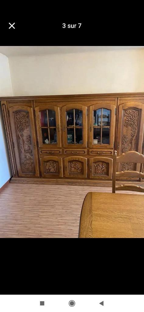 Woonkamerkast met ramen, Huis en Inrichting, Kasten | Vitrinekasten, Gebruikt, 150 tot 200 cm, 200 cm of meer, 25 tot 50 cm, Met lade(s)