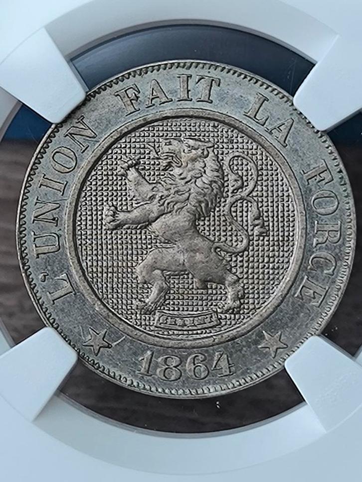 Essai 10 cent Léopold I van 1864( Dupriez 913), Postzegels en Munten, Munten | België, Ophalen