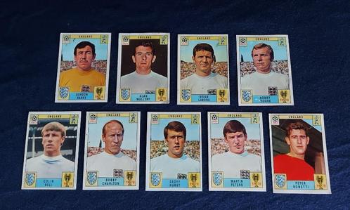 9 versch. Panini stickers 'WK Mexico 70' (Eng)  -originals-, Hobby en Vrije tijd, Stickers en Plaatjes, Gebruikt, Meerdere stickers