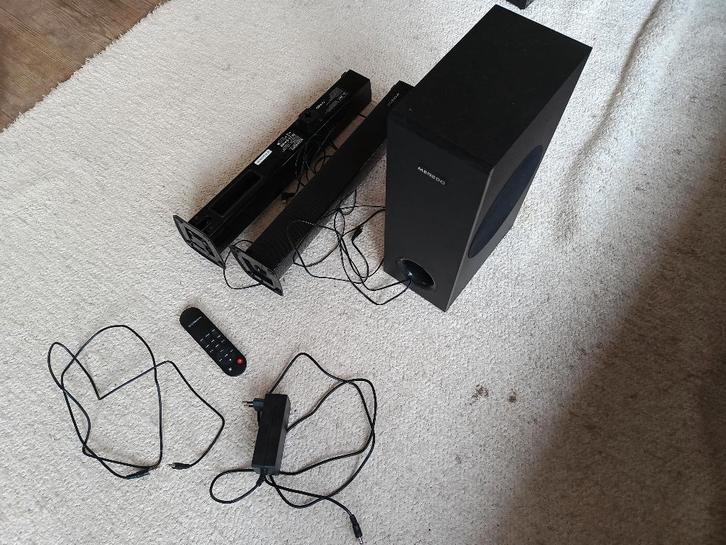 Barre de Son + Subwoofer MEREDO 2.1 180w, Audio, Tv en Foto, Soundbars, Zo goed als nieuw, Ophalen