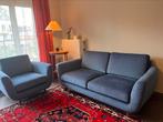 Blauwe Sofa met een zetel / furninova, Ophalen, 150 tot 200 cm, Driepersoons, 75 tot 100 cm