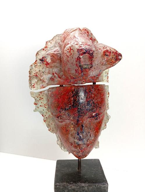 kunstwerk R VAN THOM glaswerk top 40 cm beeld, Antiek en Kunst, Kunst | Beelden en Houtsnijwerken, Ophalen of Verzenden