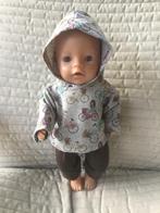 256. Babyborn: Nieuw hoodie met fietsen met broek., Kinderen en Baby's, Ophalen of Verzenden, Nieuw, Babypop