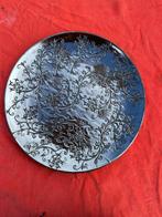 Schaal zilvergrijs rond ceramiek 40cm diameter, Ophalen, Gebruikt, Porselein of Keramiek, Schaal