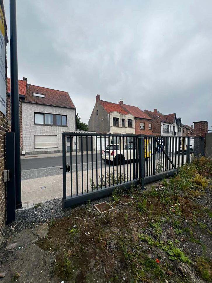 Manuele Schuifpoort (9m 40 cm) met bijhorend slot, Tuin en Terras, Tuinpoorten, Gebruikt, Schuifpoort, Staal, 150 tot 200 cm, 200 cm of meer