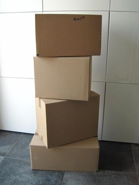 Pakket 25 of 50 verhuisdozen verschillende maten, Doe-het-zelf en Bouw, Kratten en Dozen, Gebruikt, Doos, Ophalen