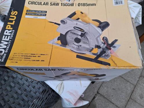 PowerPLUS hand cirkelzaag, Doe-het-zelf en Bouw, Gereedschap | Zaagmachines, Zo goed als nieuw, Cirkelzaag, 1200 watt of meer