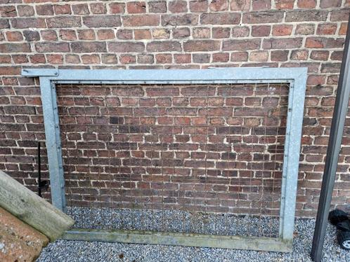 Gegalvaniseerde poort dubbele vleugel, Tuin en Terras, Tuinpoorten, Gebruikt, Ophalen