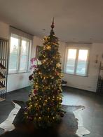 Kerstboom 230 centimeter met mastentoppen en glitter., Ophalen, Gebruikt