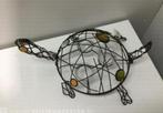 Metalen schildpad met 3 glazen theelichthouders, Nieuw, Minder dan 25 cm, Ophalen of Verzenden, Kandelaar