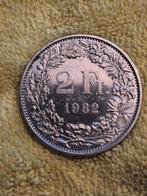 Pièce de 2 francs suisse 1982, Timbres & Monnaies, Monnaies | Pays-Bas, Enlèvement ou Envoi