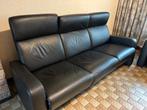 Leren 3-zit zetel, Huis en Inrichting, Ophalen, Zo goed als nieuw