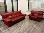 Lederen salon, Ophalen, Zo goed als nieuw, Leer