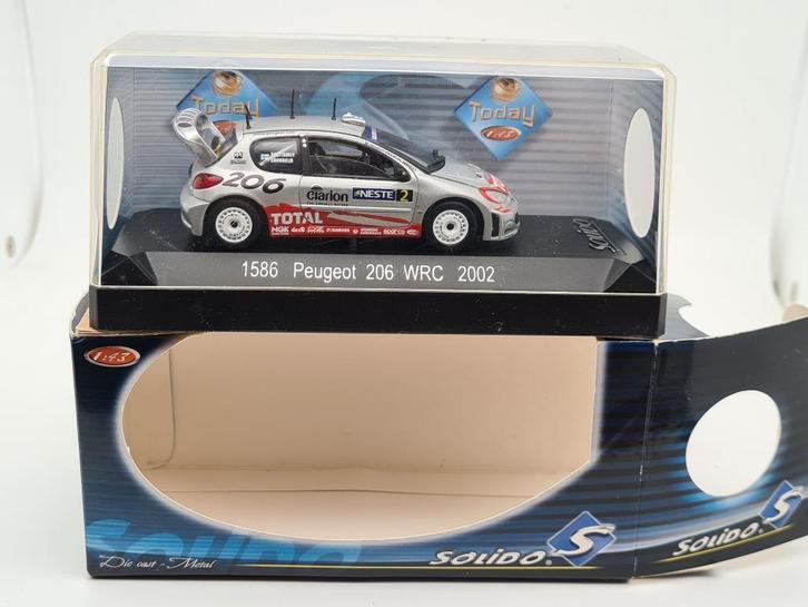 Peugeot 206 WRC (2002) - Solido 1/43, Hobby en Vrije tijd, Modelauto's | 1:43, Zo goed als nieuw, Auto, Solido, Verzenden