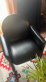 À VENDRE – Lot de 4 fauteuils design en simili cuir noir, Maison & Meubles, Enlèvement, Cuir