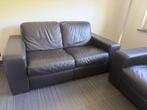 Divan en cuir 2+3, Ophalen, Gebruikt, Leer, Rechte bank