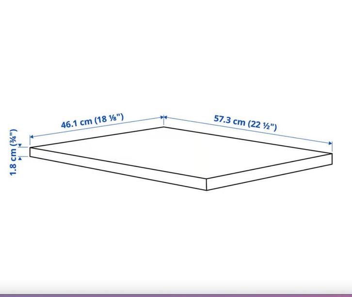KOMPLEMENT Plank, wit, 50x58 cm, Huis en Inrichting, Kasten | Overige, Zo goed als nieuw, Ophalen