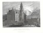 1837 - Oudenaarde - het stadhuis, Antiek en Kunst, Kunst | Etsen en Gravures, Verzenden