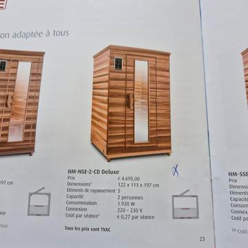 HEALTH MATE INFRAROOD CABINE HM-NSE-2-CD DELUXE, Enlèvement, Comme neuf, Infrarouge, Sauna complet