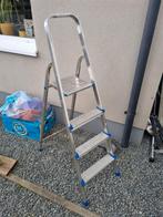 Aluminium trapladder, Doe-het-zelf en Bouw, Ladders en Trappen, Opvouwbaar of Inschuifbaar, Zo goed als nieuw, Minder dan 2 meter