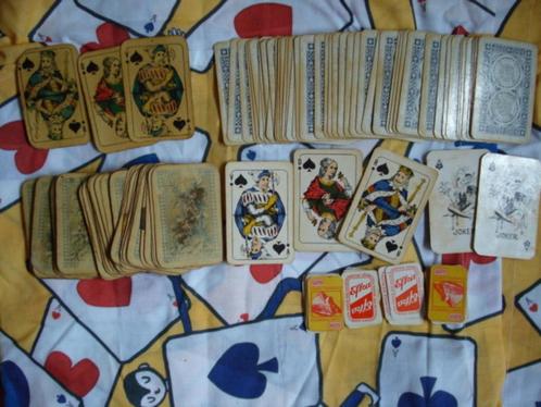 LOT antique Mini cartes à jouer / playing cards, Collections, Cartes à jouer, Jokers & Jeux des sept familles, Utilisé, Carte(s) à jouer