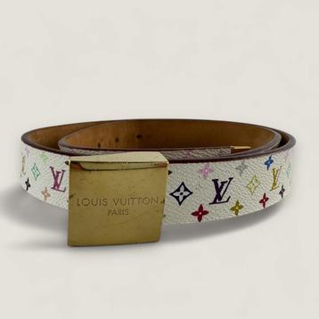 vintage Louis Vuitton multicolor riem wit beschikbaar voor biedingen