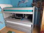 Bed & Bureau, Huis en Inrichting, Slaapkamer | Bedden, Ophalen, Gebruikt, 90 cm, Eenpersoons