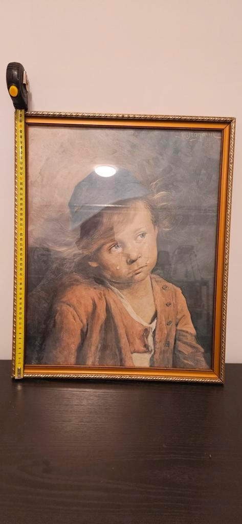 Huilende Jongen met Blauwe Pet, Antiek en Kunst, Kunst | Schilderijen | Klassiek, Ophalen