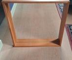 Vierkante spiegel. Houten rand. 60x60 cm, Ophalen, Vierkant, Zo goed als nieuw, Minder dan 100 cm