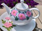 Leuke retro theepot roze bloemendecor Schumann Arzberg, Antiek en Kunst, Ophalen of Verzenden