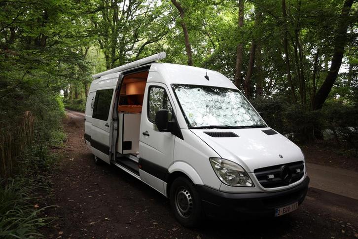 Mercedes sprinter 2p off grid campervan uit 2013, Caravans en Kamperen, Mobilhomes, Particulier, tot en met 2, Buscamper of Camperbus