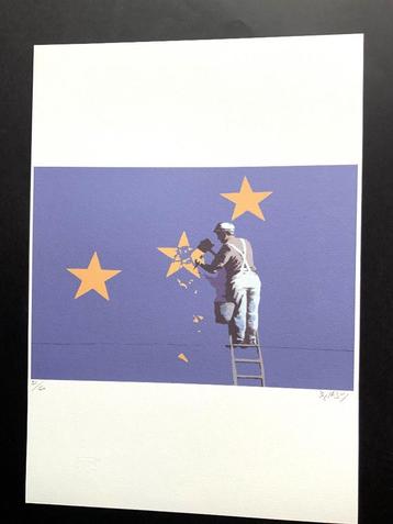 Banksy, genummerd litho ,formaat 35 X 50 cm beschikbaar voor biedingen
